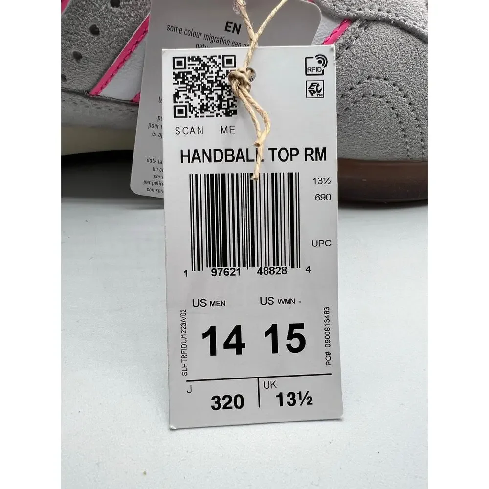 Adidas Handball Top “Grey White Lucid Pink” size 14 men’s